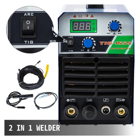 2 In 1 TIG And Arc Welder Portable IGBT Inverter With Adjustable 20 To 160 Amp Output showing front view with control panel