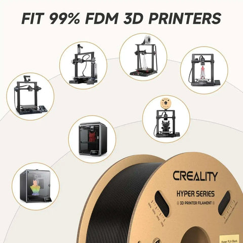 Hyper PLA Filament 1.75mm 1 Kg Spool Black For Crazy Fast 3D Printing Up To 600mm Per Second Fits Most FDM Printers