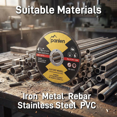 50 Pack 4.5 Inch Thin Cut Off Wheels For Angle Grinder Arbor Seven Eighths Inch Metal And Stainless Steel Cutting Discs Pro Grade