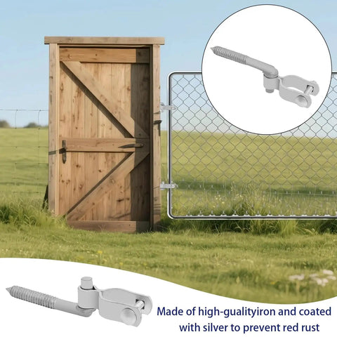 Heavy Duty Farm Gate Hinge Kit With Galvanized Steel Rustproof Hinges And Five Eighth Inch Pins For Wood Metal And Fence Gates Installed