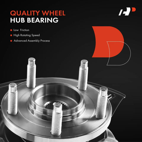 Two Front Left And Right Steering Knuckle And Wheel Bearing Hub Assembly for Ford Escape and Mazda Tribute 2001 to 2004 SUV