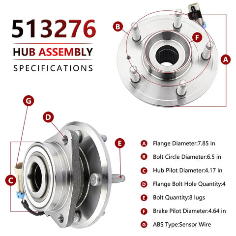 Front Wheel Bearing And Hub Assembly Top Notch Replacement Direct Fit For Chevy Captiva Sport 2012 2015 Equinox 2007 2009