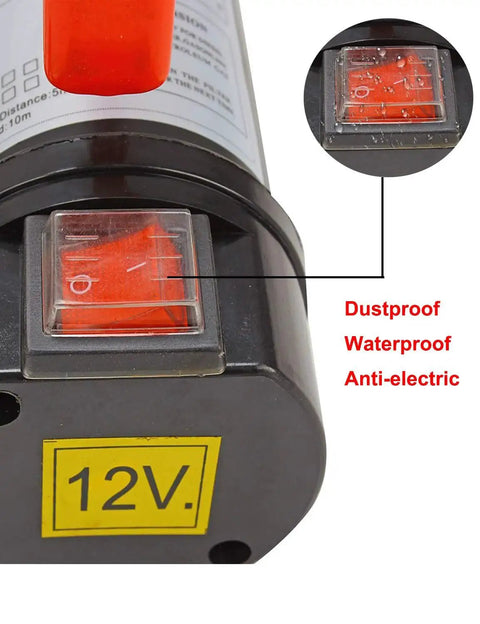 Dustproof 12V DC Portable Electric Fuel Transfer Pump For Diesel Kerosene And Oil, focus on on-off switch
