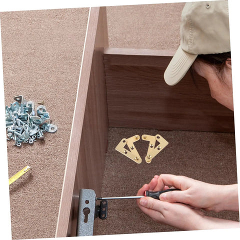 Heavy Duty Hidden Door Pivot Hinges Copper Rotating Hinge Set Two Pack being installed on wood panel for secret doors