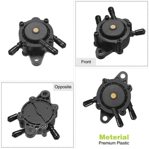 Six Pack Fuel Pumps For Lawn Mower Replacement Compatible With 491922 691034 692313 showing front and back view