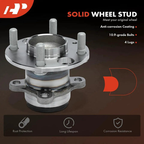 Rear Wheel Bearing And Hub Assembly Set For Nissan Versa And Kicks 2020-2024 4 Lug 2 Pack Fits Rear Driver And Passenger Sides With Speed Sensor Included By A-Premium.