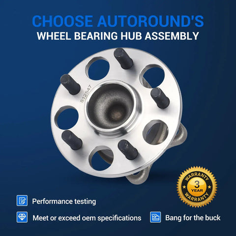 Rear Wheel Bearing And Hub Assembly For Toyota Corolla 2020 To 2022 Prius 2016 To 2022 And Lexus CT200h 2011 To 2017 5 Lug With ABS Direct Fit