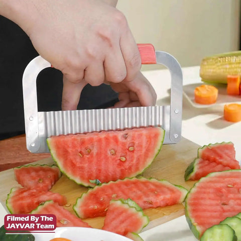 Extra Large Crinkle Cutter Wave Potato Slicer For Restaurants And Home Kitchens Commercial Grade Stainless Steel French Fry Cutter