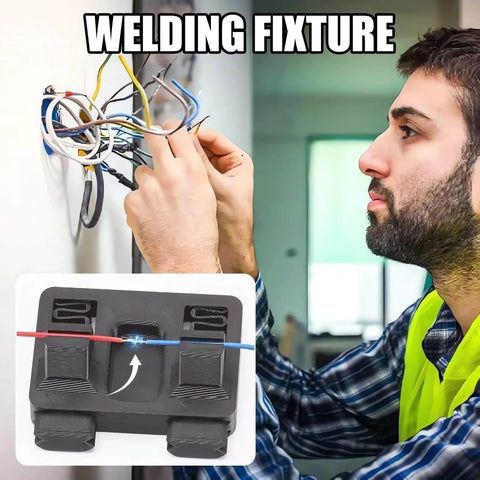 Wire Holding Fixture For Welding With Hands Free Operation, 2025 Upgrade Clamp For MIG TIG And Spot Welding shown with wires