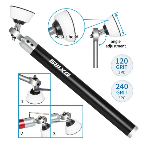 Carbide Tip Wood Lathe Tool Set With Bowl Sander Roughing Finishing And Hollowing Tools Interchangeable Aluminum Handle