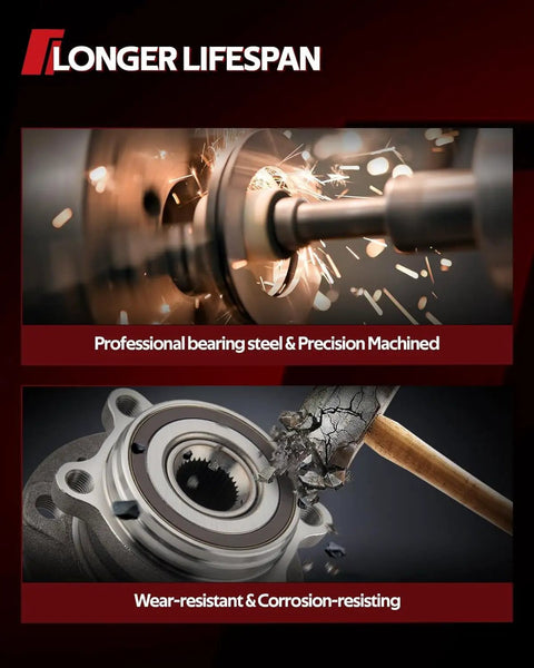 Front Wheel Bearing Hub Assembly 2 Pack For Toyota Corolla 2019-2022 And Prius 2016-2022 Including Prius Prime And Prius AWD E showcasing durability and precision engineering for a smooth ride.