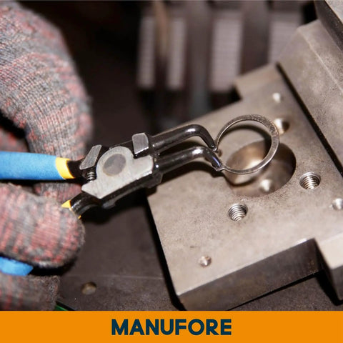 7 Inch Snap Ring Pliers Set With Internal And External Circlip Pliers, Straight And Bent Jaw Tips, used on machinery