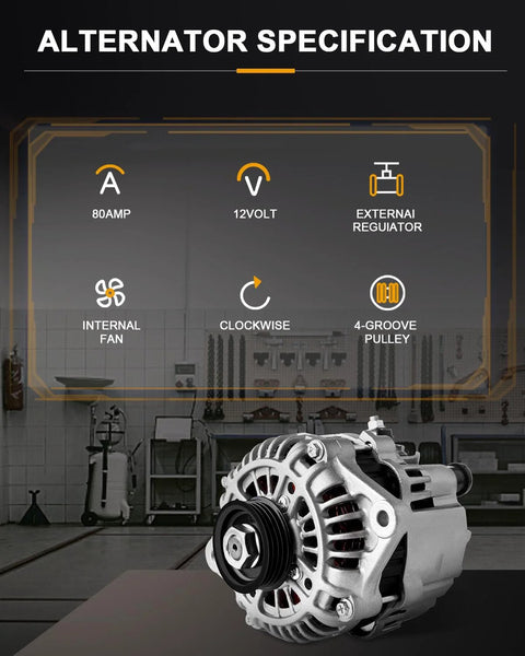 Plug And Play Alternator Replacement For Mazda Protege 1999 2000 2001 2002 2003 And Protege5 2002 2003 High Output Direct Fit Unit Ready To Install 13719 Durable Tested For Quick Install.