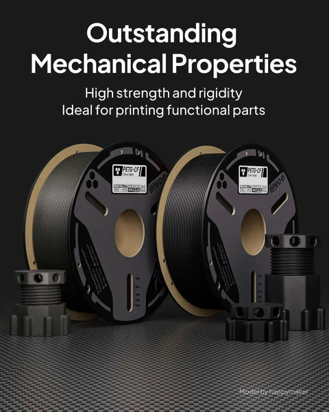 Carbon Fiber Reinforced PETG Filament 1.75mm 1kg spool for FDM 3D printers showcasing outstanding mechanical properties
