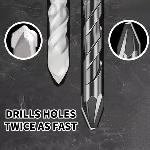 Close-up of High-Strength Eccentric Twist Drill Bit Set, 8 Pack for Concrete Glass Tile Brick Stone Wood Plastic by SONCHIE