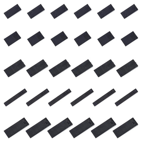 30 Pack Black Plastic Furniture Shims Set For Leveling In 5 Sizes - Heavy-Duty Wedges For Toilets, Doors, Windows, Sheds, And Tables, Snap-In And Cut-To-Fit