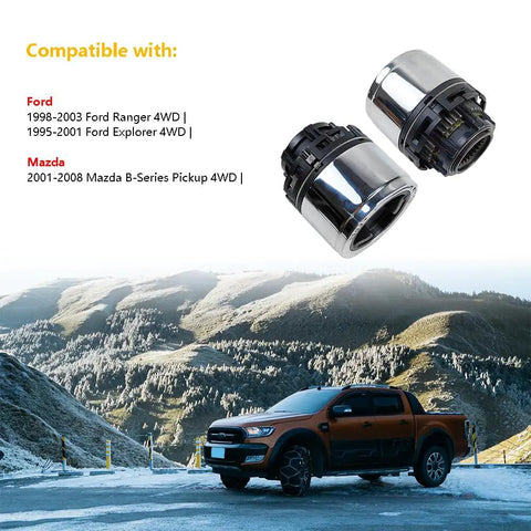 4WD Manual Locking Hub Assembly Set For Ford Ranger 1998 To 2003 Ford Explorer 1995 To 2001 And Mazda B Series 2001 To 2008 Replacement Hub Link Modules With OE Grade Quality.