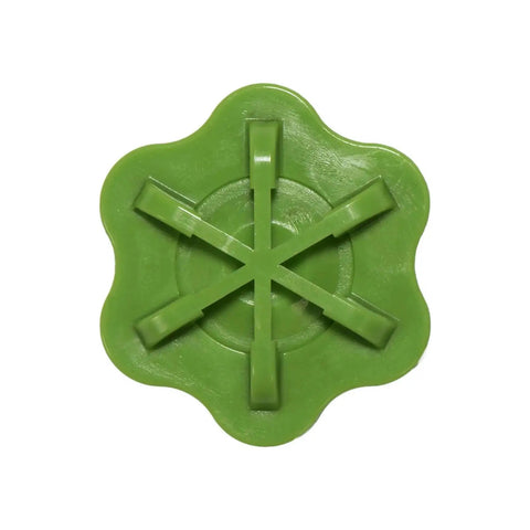 Green plastic showerhead component with multi-stream design for the Heat N Brew 10 Cup Programmable Coffee Maker.