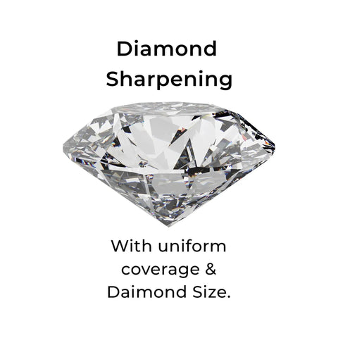 Diamond sharpening stone showing a uniform coverage and size, related to 12-Inch Diamond Steel Sharpener DS2E With Extra Fine Grit for honing.