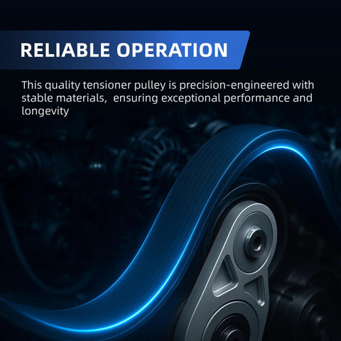 Close-up of Serpentine Belt Kit With Belt Tensioner For Mazda 3 And 3 Sport L4 2 0L 2004 2009 demonstrating reliable performance