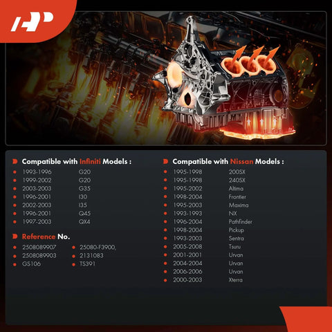 A-Premium engine coolant temperature sensor; 3D engine block graphic with Nissan/Infiniti model compatibility list.