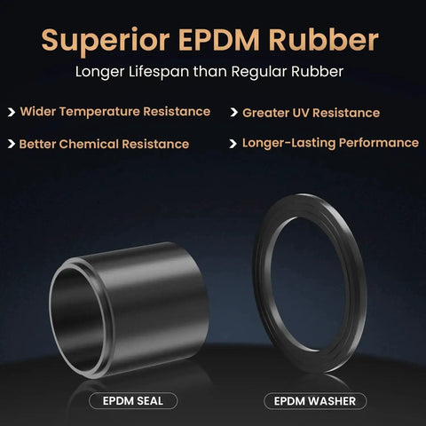 EPDM seal and washer showing features for 10 Pack M20SL Long Thread Cable Gland Waterproof IP68 Nylon Strain Relief Cord Grip Pass Through Wire Connector Built Tough For Enclosures And Junction Boxes Heavy Duty Industrial Grade.