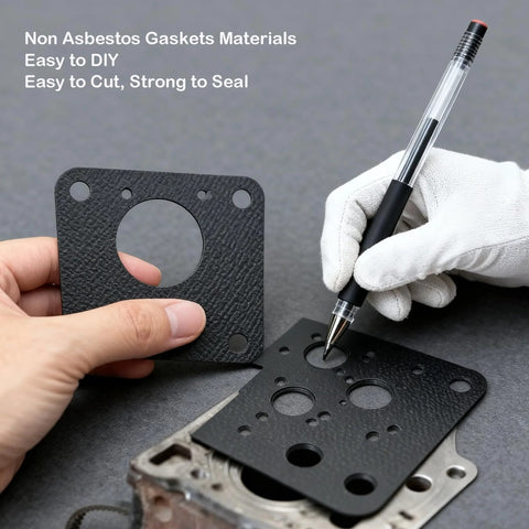 Gasket making paper sheets, 3 pcs, non-asbestos, high-temp, dark gray for gasoline/diesel small-engine DIY seals