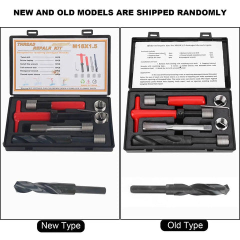 M18x1.5 Helicoil Thread Repair Tool Kit Internal Thread Inserts Pack Of 10 For Auto Repair And Home Mechanics, DIY Grade High-Strength Thread Restorer For Aluminum, Steel And Plastic Holes