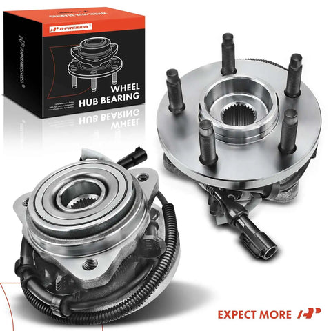 Front Wheel Bearing And Hub Assembly With ABS For Ford Ranger 2000 2002 And Mazda B Series B3000 2001 2002 B4000 2000 2002 4WD 5 Lug Replacement Beefed Up Performance Wheel Hub