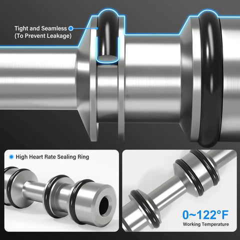 Close-up of sealing ring and components for 12V DC One Quarter Inch NPT Solenoid Air Valve, 2 Way Normally Closed, 2V025-08.