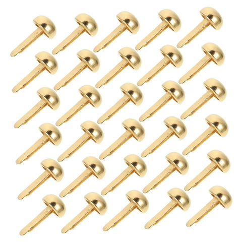 500-Piece DIY Craft Nails And Paper Fasteners Kit For Cards And Scrapbooking, Miniature Tacks, Pin Brads, Wedding Decor, Felt Fix, Decals, Arts And Crafts Supplies showing brass pins.