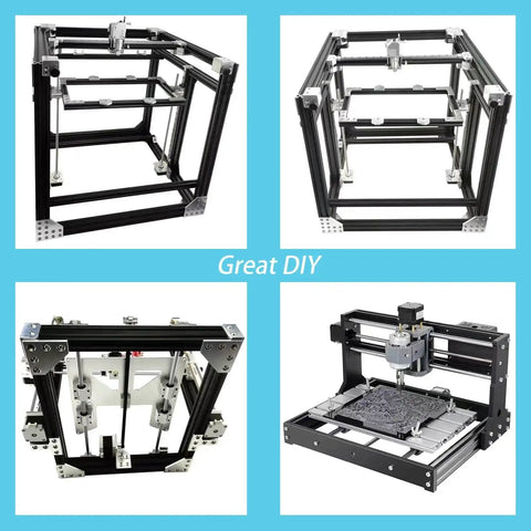 4080 T Slot Aluminum Extrusion for 3D Printer Frames and CNC DIY Builds Black Anodized 500mm by 20mm workbench frames