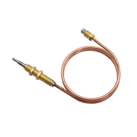 Propane grill thermocouple sensor with 600mm copper tube and brass M8x1 threaded fittings