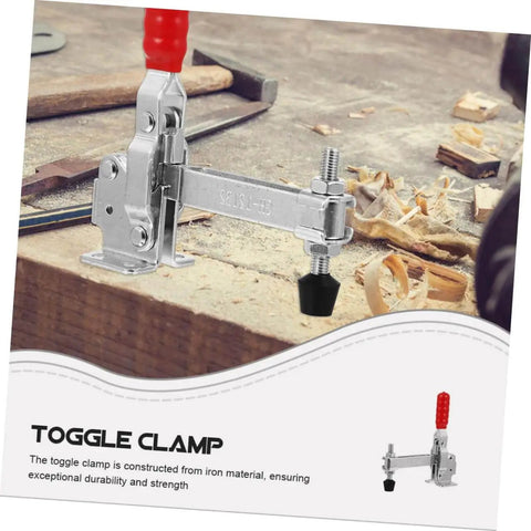 Two Pack Hand Toggle Clamps With Rubber Tips Quick Release Iron Fixed Toggle Clamps For Woodworking Jigs And Fixtures