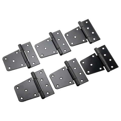 3.5 Inch Shed Hinges Square Barn Door Hinges Heavy Duty Gate Hinges Black Six Pack With Screws Included Durable Iron