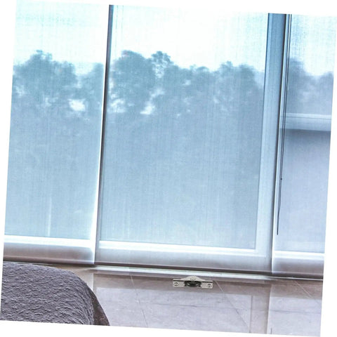 4 Pieces Sliding Door Wheel Pulley Track Roller Set For Wardrobe And Cabinet Doors installed on sliding glass doors