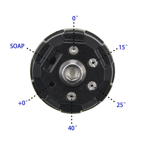 Six In One Pressure Washer Nozzle Tips With One Quarter Inch Quick Connect And Adjustable Angles 0 Degree 15 Degree 25 Degree 40 Degree Plus Soap Up To 4000 PSI Easy Changeover By JOEJET For Home Use
