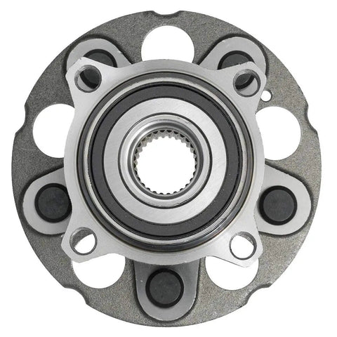 Front view of rear wheel hub bearing assemblies with ABS for Honda CR-V 2007-2011 and Acura RDX 2007-2012 2016-2018; ISO certified.