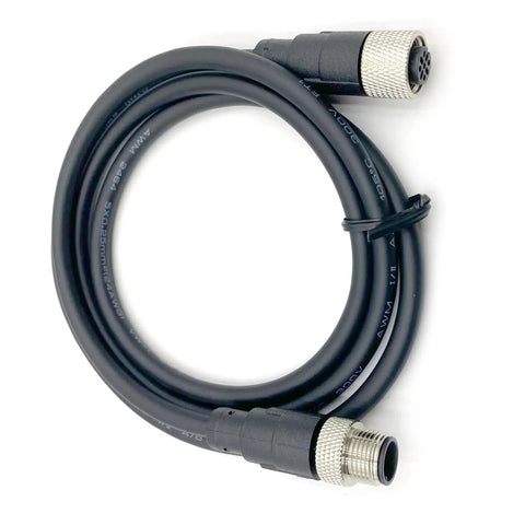 3.28ft M12 5 Pin Cable Connector Straight Aviation Plug Waterproof IP67 Male To Female Sensor PVC Socket 60V 4A Coiled View