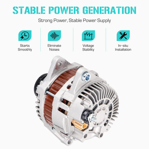 Heavy Duty 12V Alternator Replacement For 2.0L And 2.4L Engines Across Multiple Models From 2007 To 2017 including close-up view