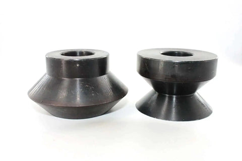 Two 90 Degree Hem Roll Die Set for Bead Rollers, 12.7mm One Half Inch Step One, Pro Grade Black Oxide Coated