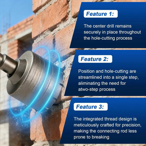 All In One Concrete Hole Saw Kit With Twenty Two Pieces And Seven Sizes From Thirty Mm To One Hundred Ten Mm Includes SDS Plus And SDS Max Core Drill Bits For Concrete Brick And Stone Walls Workhorse For Pros Luney in use