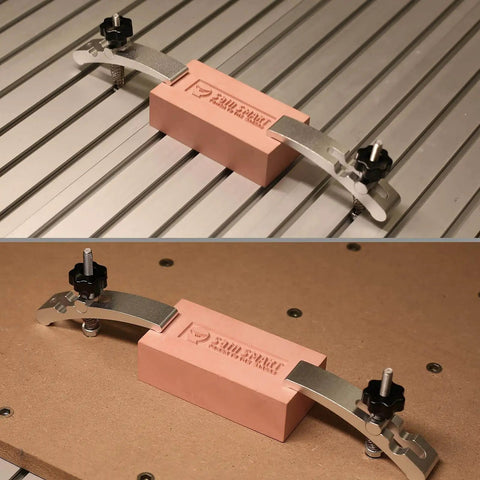Two Pack T Track Hold Down Clamp Kit For Woodworking And Metalworking, Upgrades CNC Setup With MDF And Aluminum Spoilboards, Fits