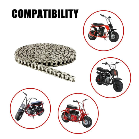 160 Links 35 Chain With Chain Breaker And 5 Master Links For Mini Bikes And Go Karts Compatible With Coleman Powersports CT100U
