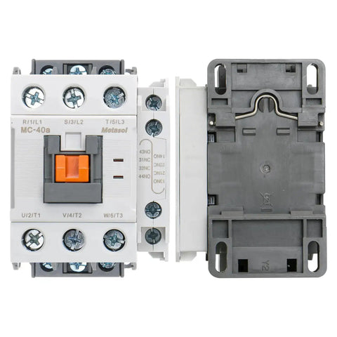 Front view of Three Pole Magnetic Contactor 60A 110V AC Coil with 2NO2NC Auxiliary Contacts for motor load and resistive load