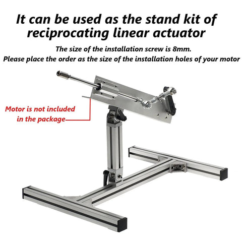 Heavy Duty Adjustable Aluminum Stand Kit For JQDML Reciprocating Linear Actuator Motor 8mm Mount Angle Adjustable Bracket With Installation Tools Durable Aluminum Alloy Mounting Stand For Precise Alignment And Stable Operation