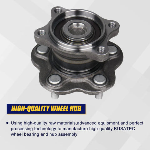 Close-up of Beefed Up Rear Wheel Bearing And Hub Assembly 2 Pack For Nissan Altima 2002 2006 Quest 2004 2009 Maxima 2004 2008