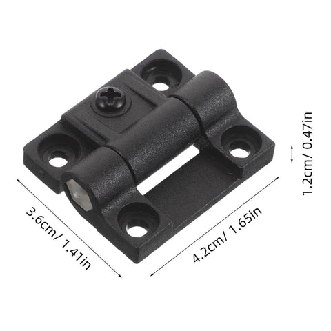 High Strength Plastic Cabinet Hinge 90 Degree Folding Torque Adjustable Positioning Hinge For Cabinet Doors With Ball Bearing 1 Pair Black