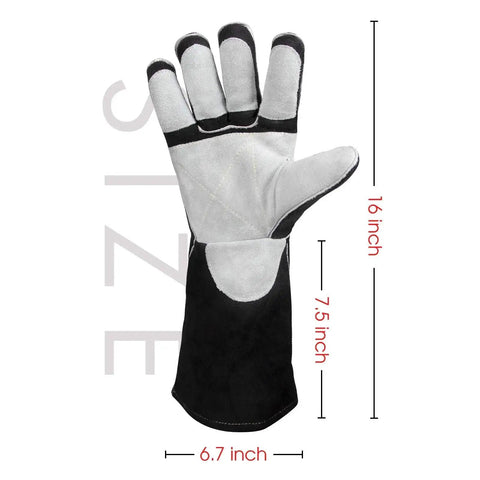 Leather Forge MIG Welding Gloves With Kevlar Stitching For Heat And Fire Resistance And Palm Reinforcements, front view