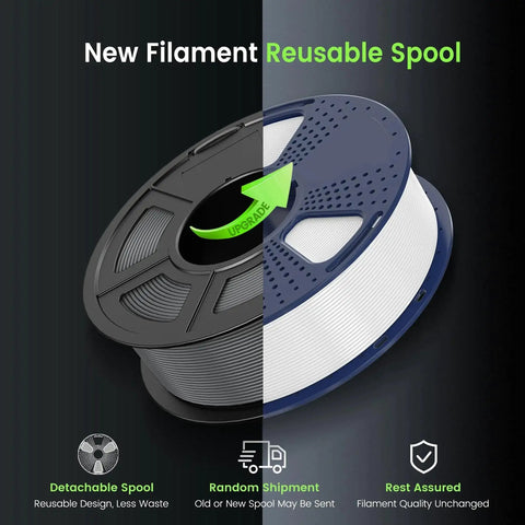 PLA Filament 1.75mm for 3D Printers, 1kg Neatly Wound Black Spool, Dimensional Accuracy 0.02 mm, Fits Most FDM Printers